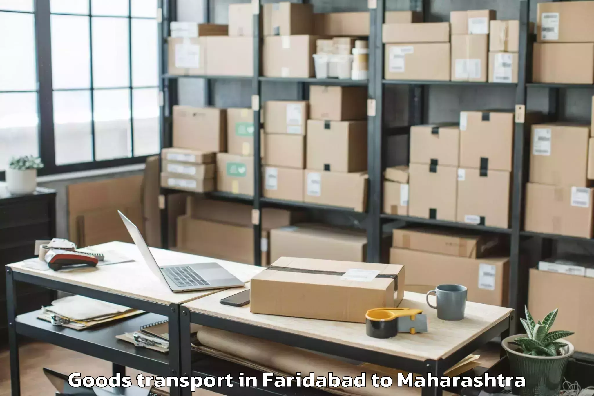 Easy Faridabad to Shevgaon Goods Transport Booking